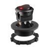 12V Switches 12 Volt Rocker Switches For Car Nut Fastening Mount With Pre-Wired Leads Red LED Lighted Pushbutton For Automotive