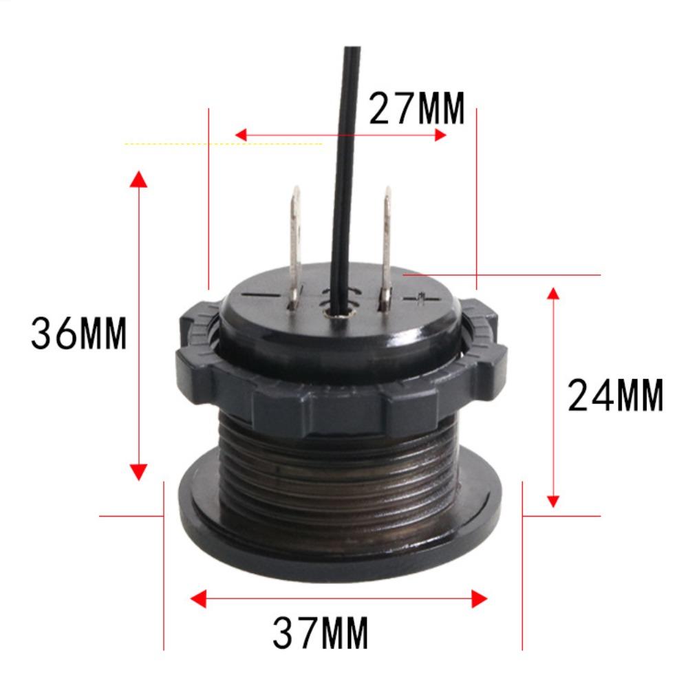 2in1 Car Temperature Voltmeter 12V Temper/Volt Meter Round Digital Led Display Auto Voltage Meter for Car Motorcycle Accessories