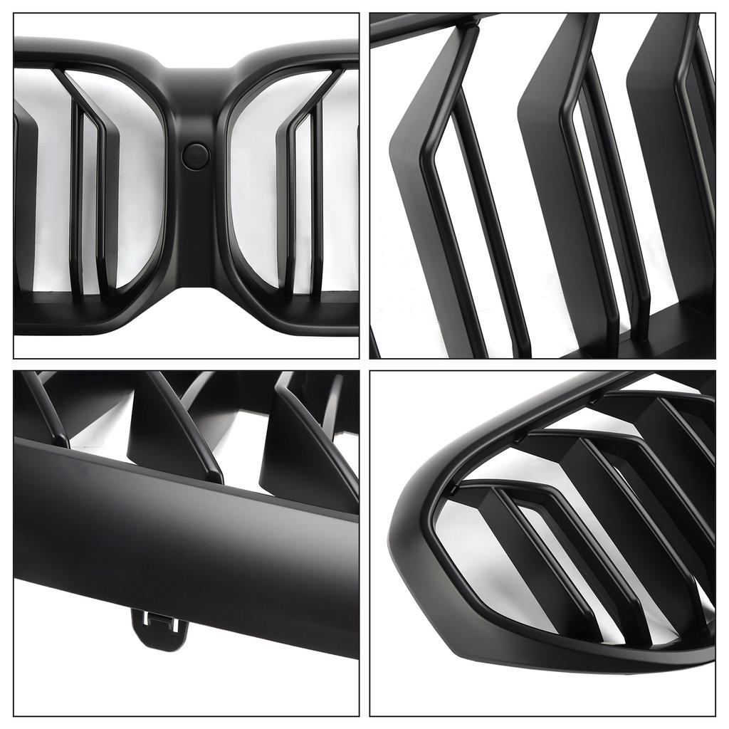 Матовая черная решетка радиатора с двойными ламелями для BMW G30 G31 LCI 2021-2024