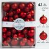 42PCS Plastic Christmas Ball Set 7 Colors Xmas Baubles High-quality Xmas Ornament Ball  Home