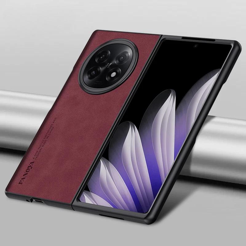 Для OPPO Find N5 чехол роскошный кожаный PU матовый складной чехол для телефона OPPO Find N 5 Business противоударный бампер FindN5 Funda