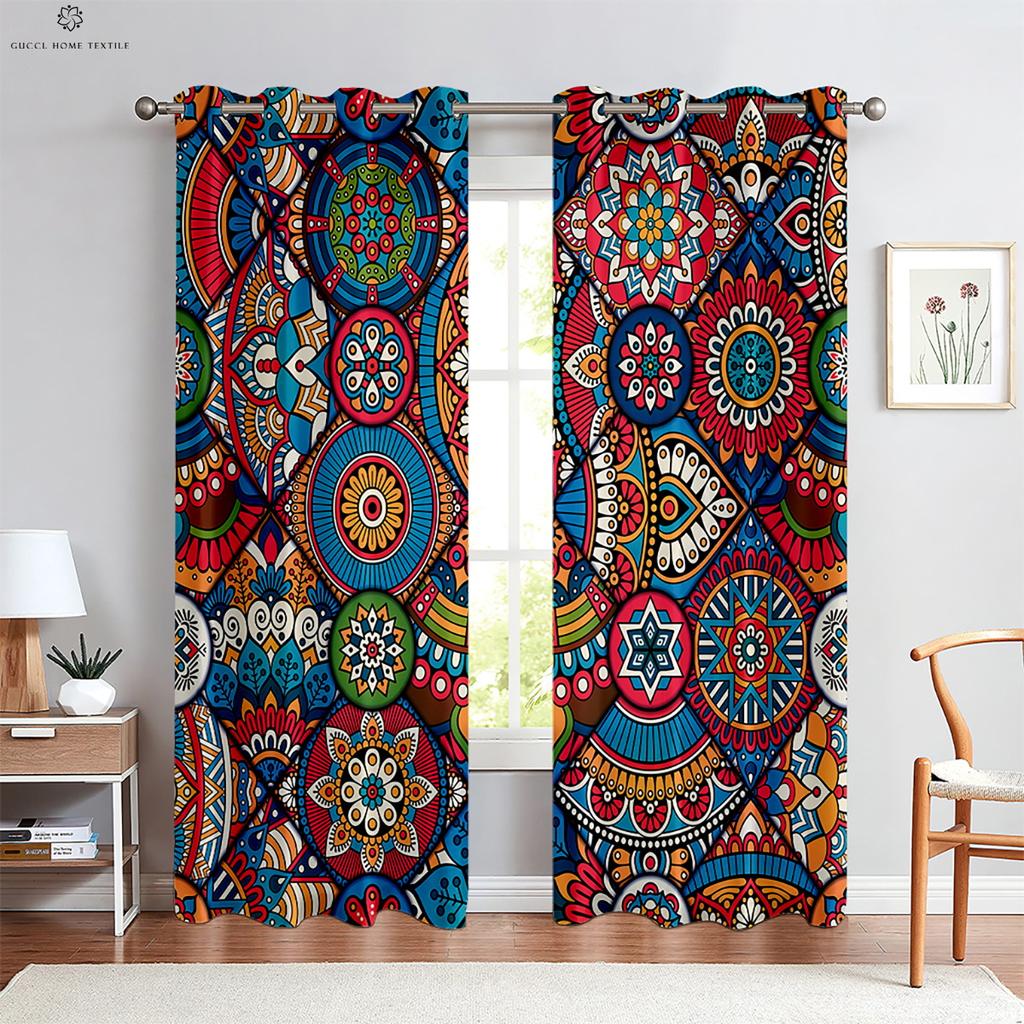 Красочные клетчатые занавески, ретро-богемный стиль, подходят для спальни, гостиной, украшения балкона, украшения дома