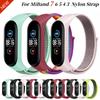 Нейлоновый ремешок для xiaomi mi band 7 6 5 4 3 Браслет ремешок для часов Correa Miband Браслет ремешок на запястье Спортивная петля Mi band 7 6 5 4 3 Ремень