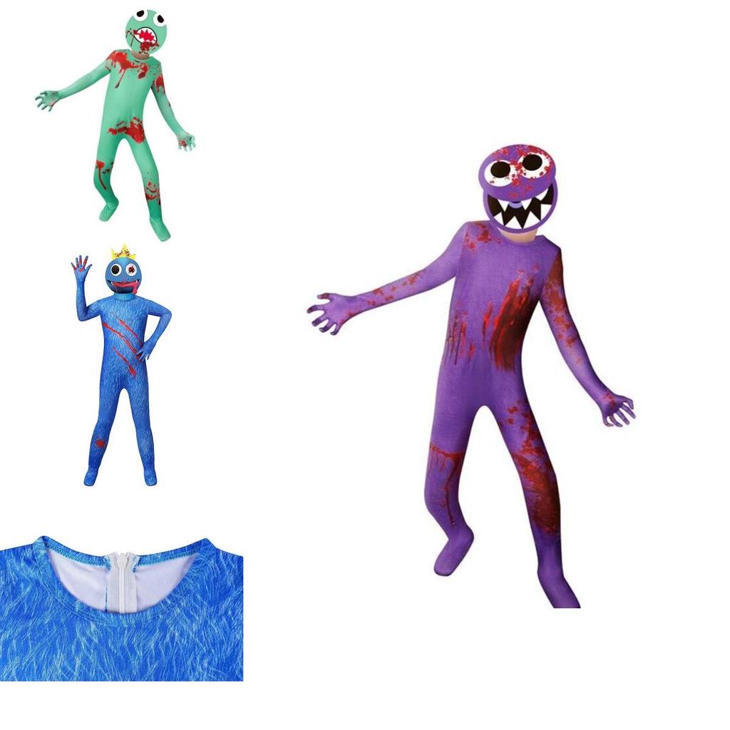 Красочный костюм для косплея Roblox Rainbow Friends, комбинезон для детей и взрослых