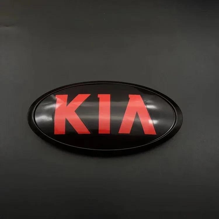 AABJA1 ABS Car Front Hood Emblem Rear Trunk Modified Badge For KIA Logo Sportage K5 R Sorento Carens Steering Wheel Styling Accessories