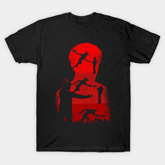Asian Size Men Print T-shirt Grunge Last Scene Wb St S4 V1 No-Cut Heat Transfer Print Cotton Tshirt