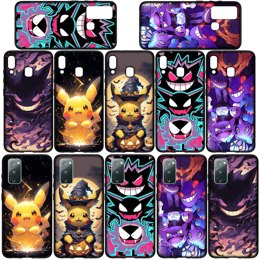 Для iPhone 16 15 Xiaomi Redmi Note 14 13 12 11 Pro Max X 8 9 16e Samsung Galaxy S25 S24 S23 Moto OPPO Huawei GO Gengar Pokemon Pikachu милый чехол для телефона