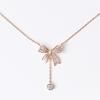 925 silver, gold-plated, volume ribbon cubic necklace