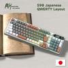 RK ROYAL KLUDGE S98 JP Mechanical Keyboard with Smart Display and Wireless Mechanical Keyboard with Software 98 Japanese QWERTY Layout Buttons,