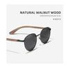 Kingseven 2022 New Handmade Walnut Wood Round Sunglasses Men Women Polarized Mirror Sun Glasses Male Steampunk Shades Oculos