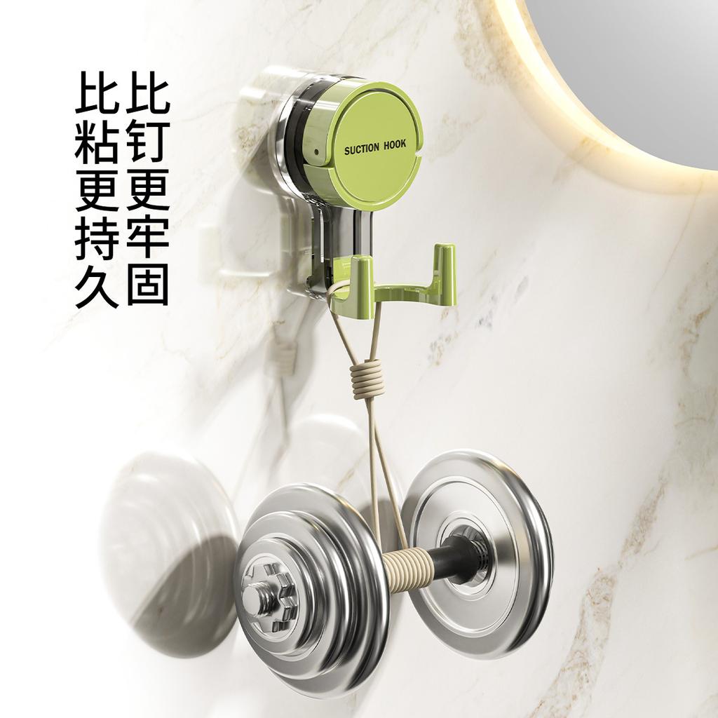 Suction cup double hook hook vacuum strong non-marking door non-punching kitchen bathroom bathroom waterproof and moisture-proof adhesive hook