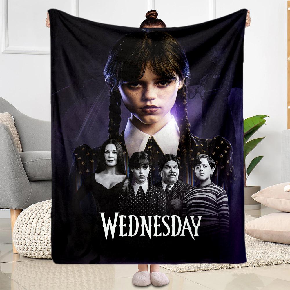 Wednesday blankets Suitable for sofas,travel, living rooms also a good gift for friends and family Suitable for all seasons.