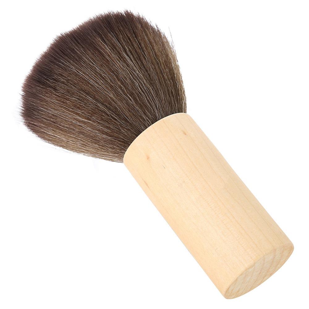 Fiber Material Neck Duster Brush Anti-Static Record Cleaning Brush For Barber Shop