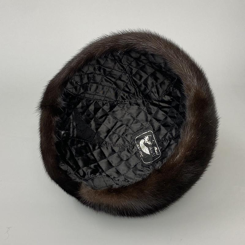 Luxury Warm Man Hat Adjustable Natural Mink Fur Lamb Mongolian Hat