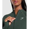 Gymshark Куртка Vital Seamless 2.0 Midi Zip Up Woodland Green Marl B5a9q Ebtf