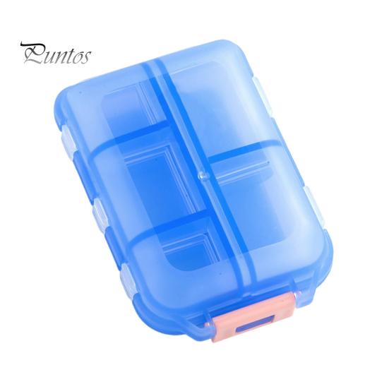 Портативный органайзер для таблеток с 10 отделениями, пыленепроницаемый, компактный, прозрачный контейнер для хранения, легкий держатель для таблеток