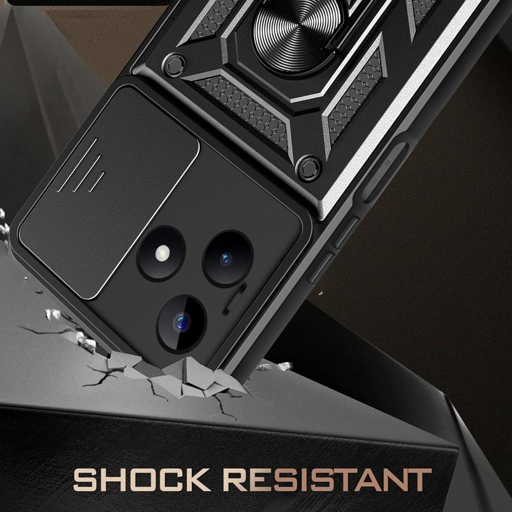 Военный бронированный чехол для Realme C61 C63 C65 C67 4G Note 50 C55 C53 C51 Чехол Защитное кольцо для защиты объектива Подставка Держатель Coque Fundas