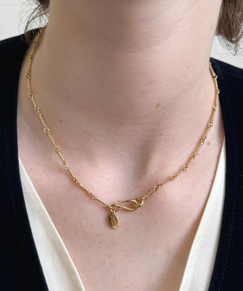 Marta 925 Silver. Half And Half Necklace