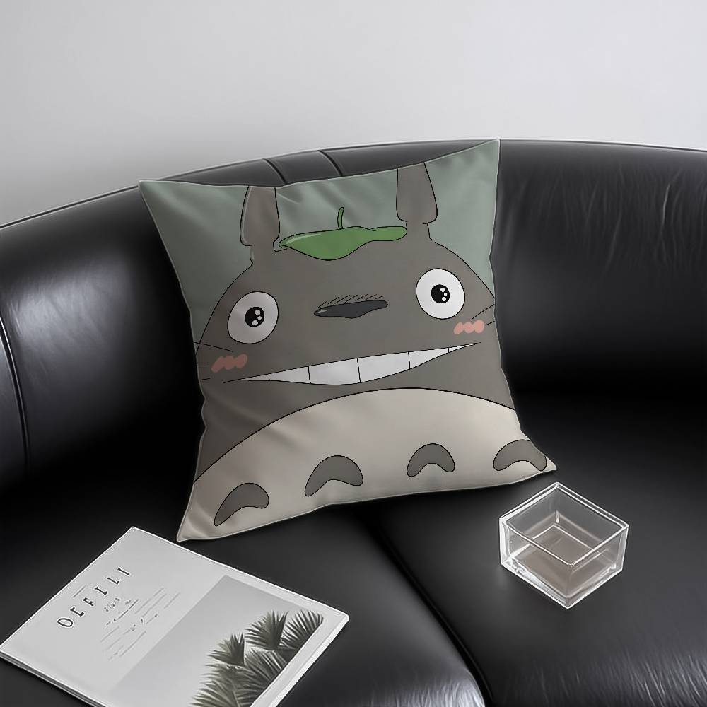 Anime T-Totoro Pillow Case Anti-Dustmite Invisible Zipper Sofa Bed