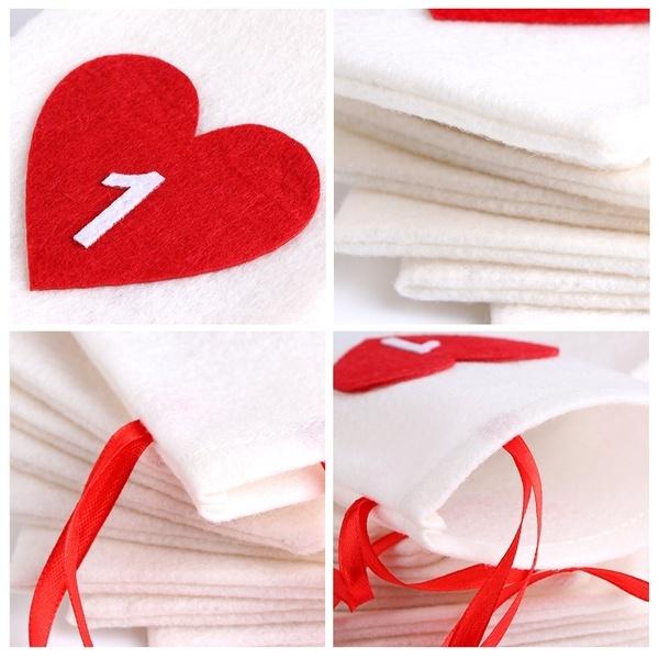 Christmas Decoration for Home Date 1-7 1-12 1-24 1-31 Fabric Christmas Advent Calendar Garland Wall LS