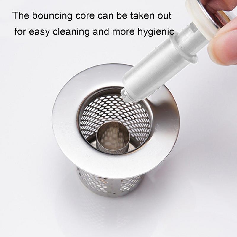 Bathroom Sink Strainer Pop-up Drain Filter Strainer for Bathroom Sink Anti Blocking Easy Installation Drain Strainer Filter