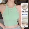 Женский жилет с воротником-халтер и подкладкой - летний укороченный топ без рукавов, облегающий крой.