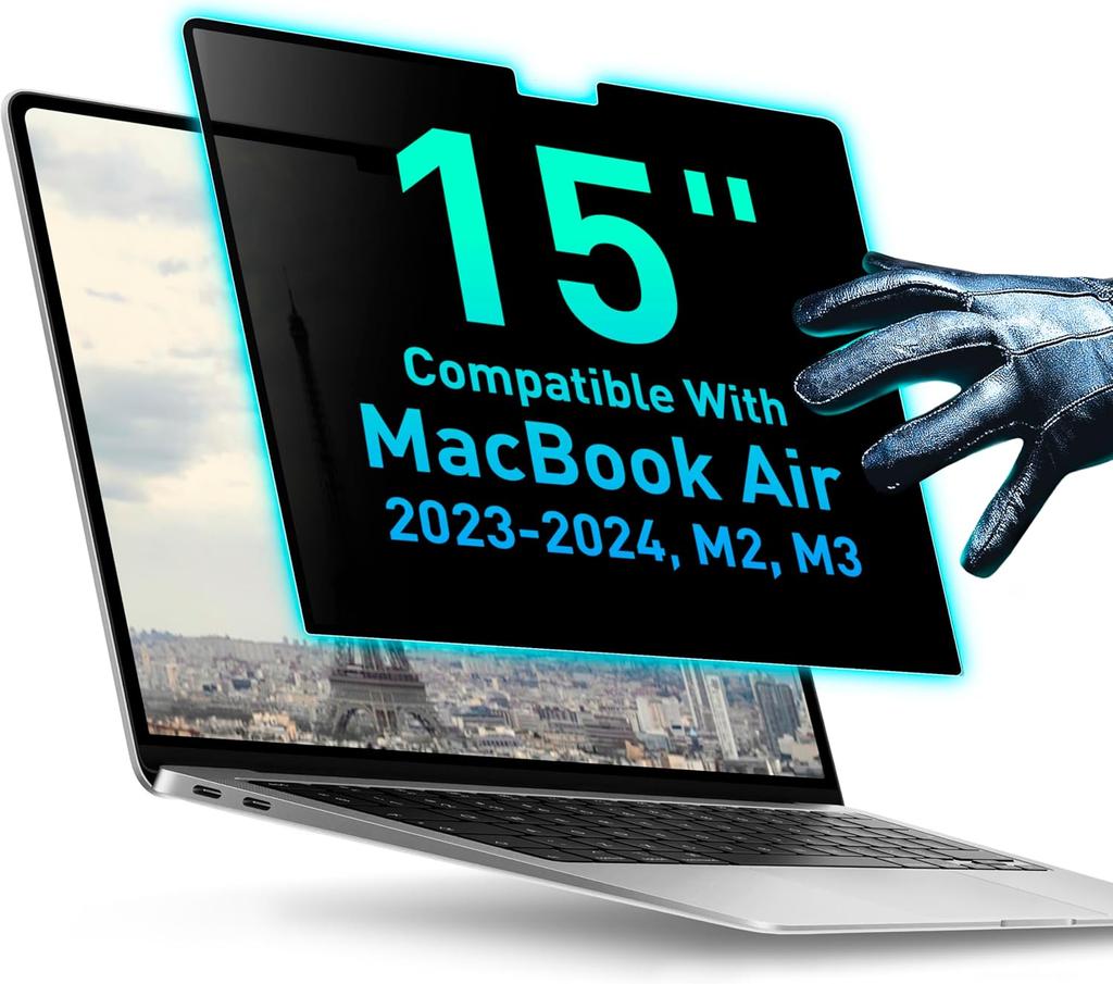 Магнитный экран Privacy для MacBook Pro 14" M1, M2, M3 Anti-Blue Light Anti-Glare Защитная пленка для экрана ноутбука 13,6" 14" 15" 16" Фильтр блокировки синего света