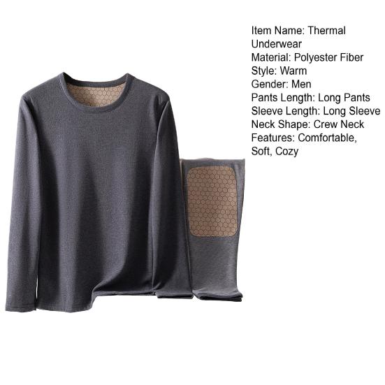 Термобелье для мужчин, флисовый базовый слой для холодной погоды, мягкий эластичный комплект: верх и низ