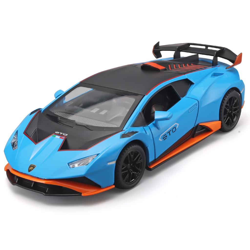 1/24 сплав Lamborghini Huracan STO суперкар металлическая литая модель автомобиля транспортные средства инерционный звук и свет для детей мальчик игрушки подарочная коллекция