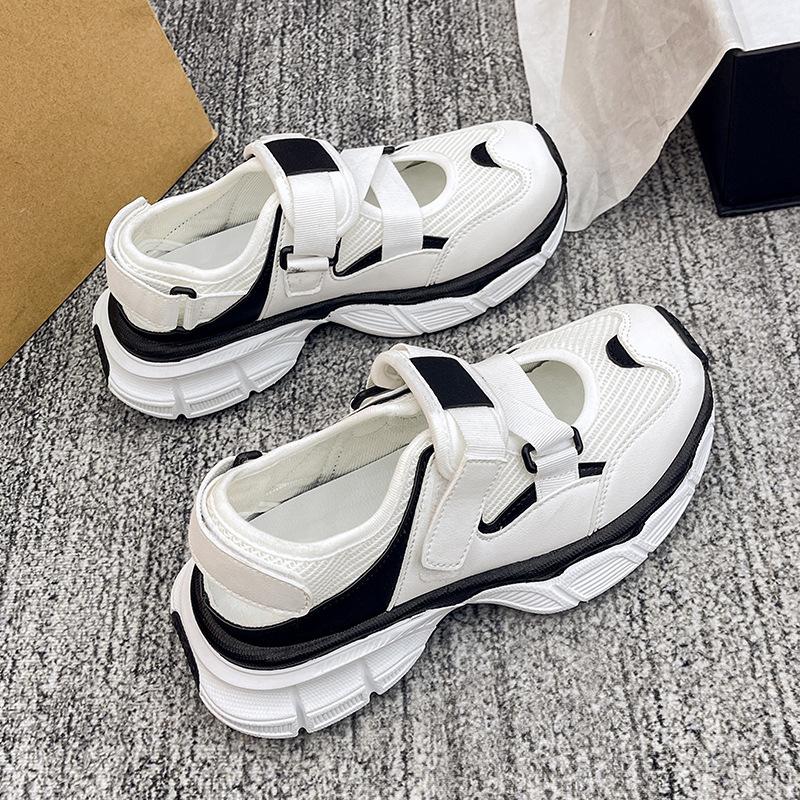 2023 летние новые туфли для папы с вырезами, женские повседневные туфли для студентов INS, спортивные сандалии для бега на толстой подошве, женские