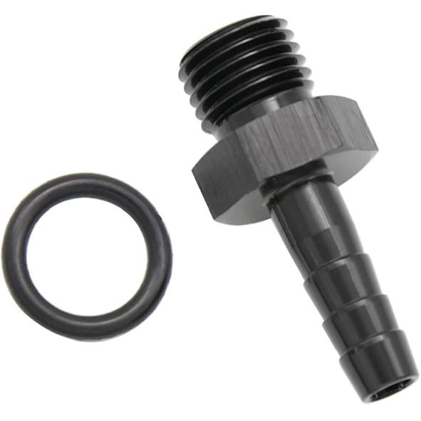 Aluminum -10 AN ORB Male to 1/2"(12.7mm) Barb Push On Hose Fitting Adapter Black