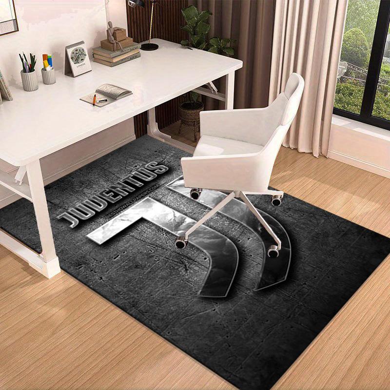 Футбольный Коврик с Принтом Футбольного Герба для Офиса, Коврик под Стул, Декоративный Ковер, Напольный Коврик, Большой Размер, Подарки для Фанатов, Рождественские Подарки