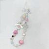 Bow Heart Beaded Bracelet Colorful Lanyard Flower Butterfly Phone Charm Pearl Mobile Phone Wrist Strap Anti-Lost Chains