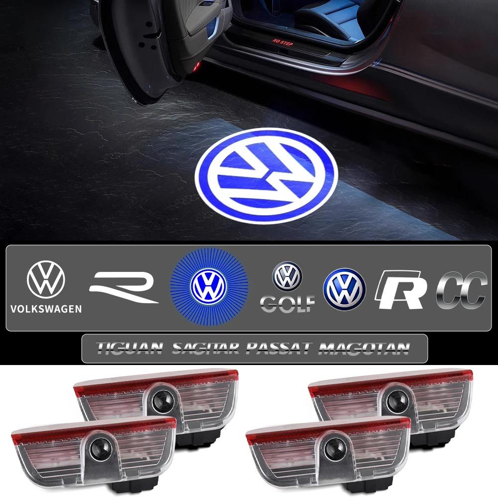 2/4PC Car Door Logo Welcome Light LED Laser Projector For Volkswagen VW Golf Variant B8 New Passat Touareg Phideon Tiguan CC Eos GB2ZA