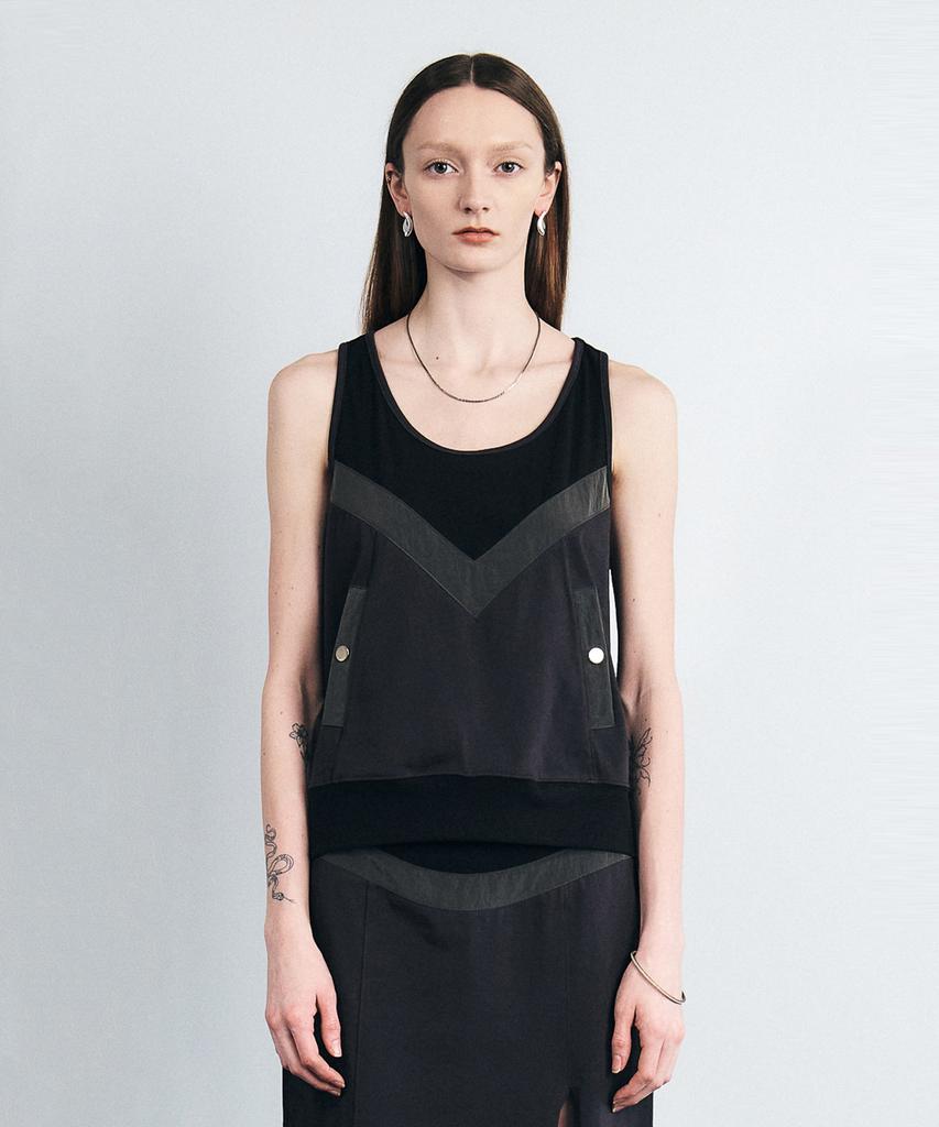 SEALOT Block Jersey Sleeveless Top (Charcoal)