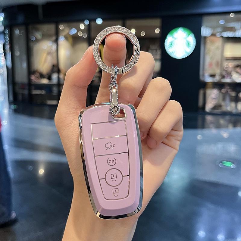 Металлический чехол для ключа Ford Mondeo, Explorer, Focus - стильная мужская сумка с пряжкой-ракушкой