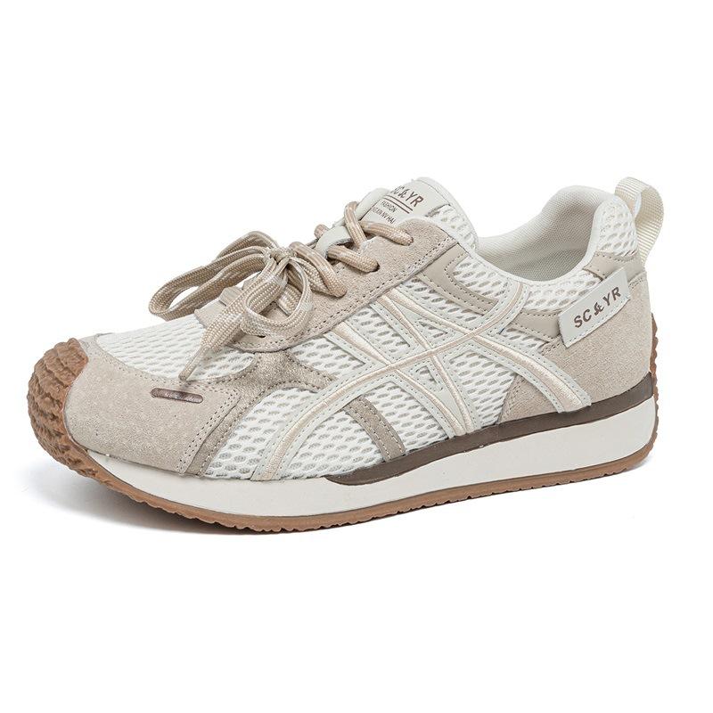 Leather German Training Shoes 2025 Autumn New Red Inner Height Increase Ugly Cute Shoes Casual Versatile Comfortable Forrest Gump Shoes Women's Shoes