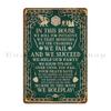 Dnd In This House We Roll For Initiative We Roleplay Vintage Poster Metal Plaque Plaques Designing Designer Tin Sign Poster