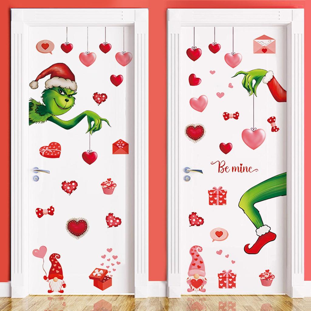 4 листа 43 шт. Рождественские наклейки на стену Наклейки на окна Наклейки на холодильник