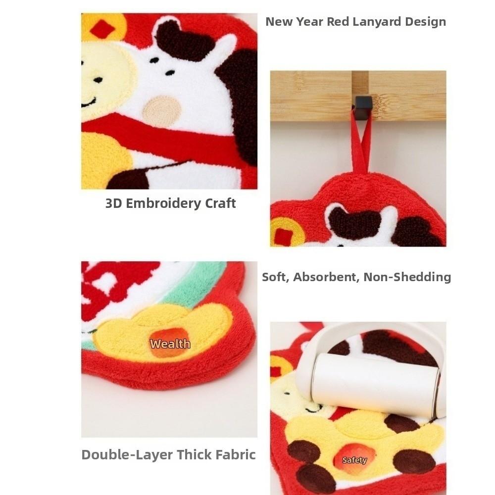 Удобное Быстросохнущее Мультяшное Полотенце для Рук Впитывающее Утолщенное Впитывающее Полотенце Полотенце для Праздника Весны Мягкое Бытовое