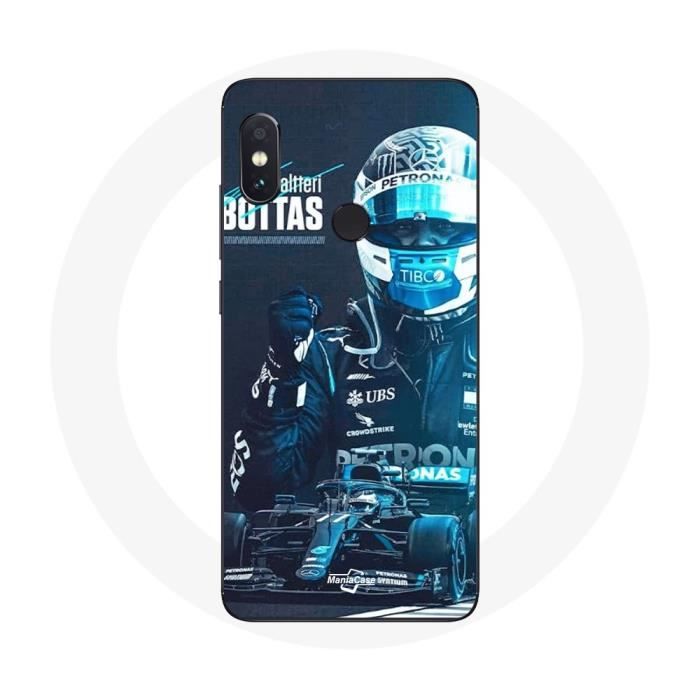 Coque - MANIACASE - Xiaomi Redmi Note 5 Pro - Formule 1 - Valtteri Bottas - Noir