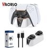 VAORLO Dual Controller Charger For PS5 Charging Dock Automatic Power Off USB Type-C Fast Charging Station For PS5 Wireless Controller