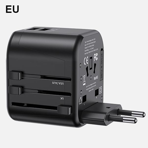 Ładowarka sieciowa 12W USAMS 2xUSB 4w1 Czarna