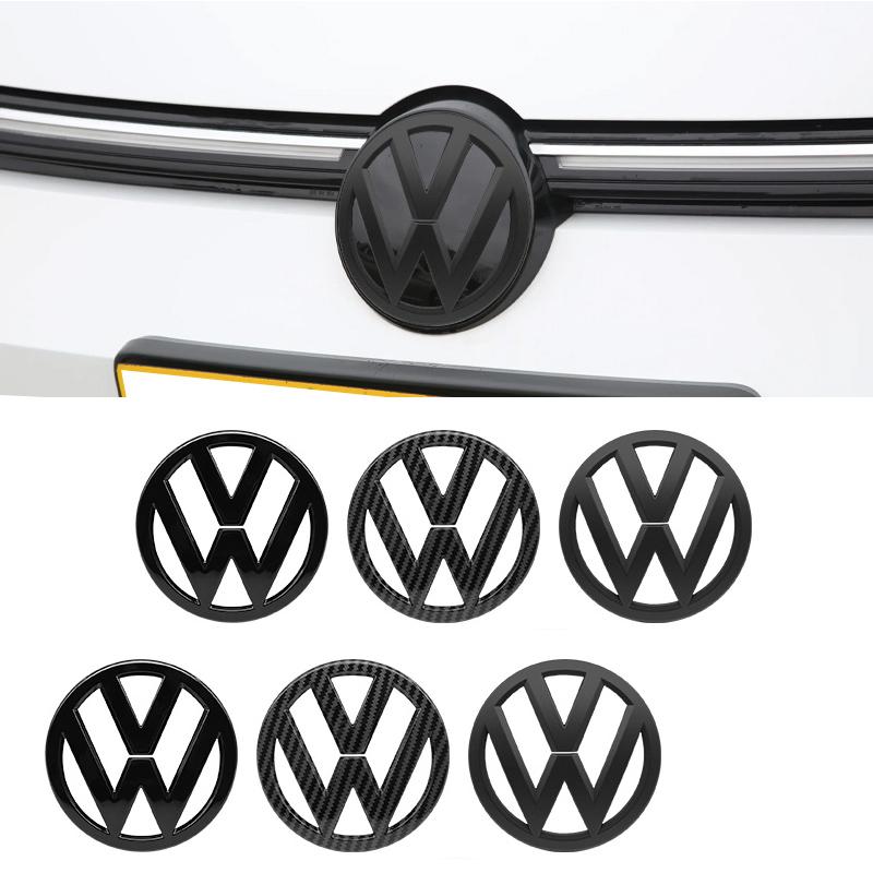 LVAXC1 2pcs Car Logo Front Grille Rear Trunk Emblem Sticker For VW GTI Golf MK6 MK7 Polo Passat CC Tiguan T-ROC Jetta Arteo Accessories