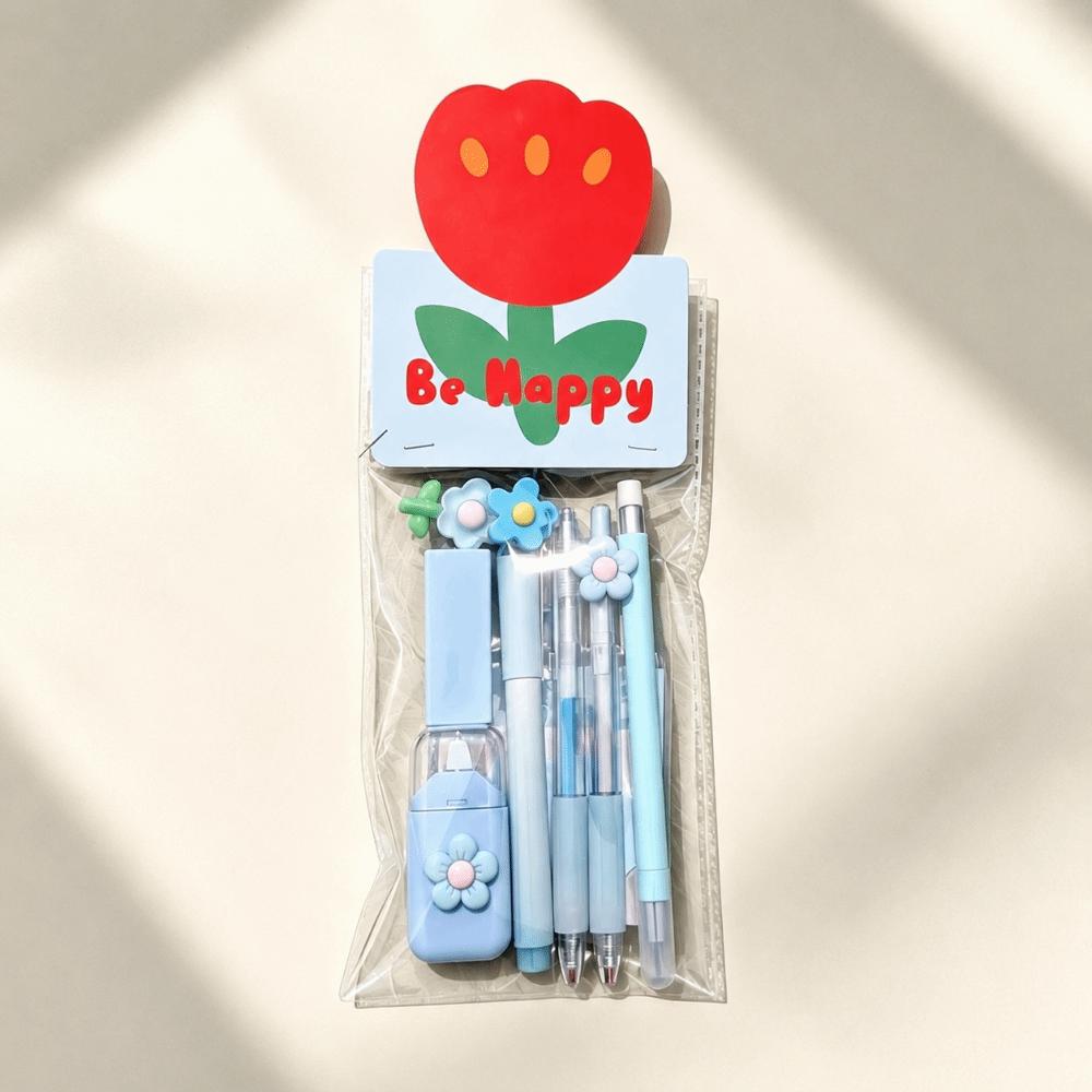 Dreamy Flower Stationery Kit 8-in-1 Gel Pen Multi-functional Correction Tape School Supplies