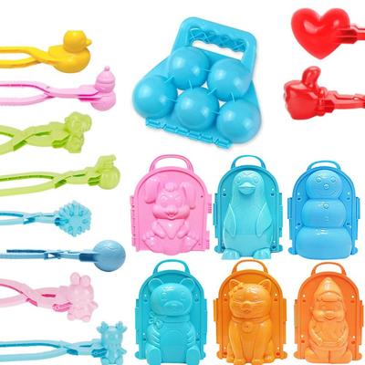 Форма для снега Снежколеп Снежные игрушки Зимняя форма для снега Щипцы Форма в виде динозавра и утки Мультяшный зажим для снега и песка Форма для детской игры в снежки