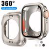 Change To Ultra Case For Apple Watch 8 7 45mm Tempered Glass Cover For iWatch 6 SE 44mm 360 Full Coverage Frame Screen Protector