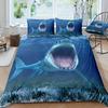 Open Mouth Shark Print Duvet Cover Set Soft Comfortable Duvet Cover, Bedding Set For Bedroom 1*Duvet Cover+2*Pillowcases