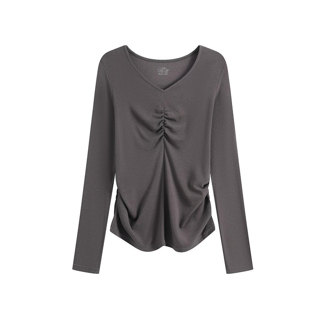 Женский облегающий трикотажный термотоп с длинными рукавами