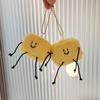 Niche Cute Cheese Butter Small Man Pendant Plush Male Doll Car Keychain School Bag Hanging Decoration for Women
